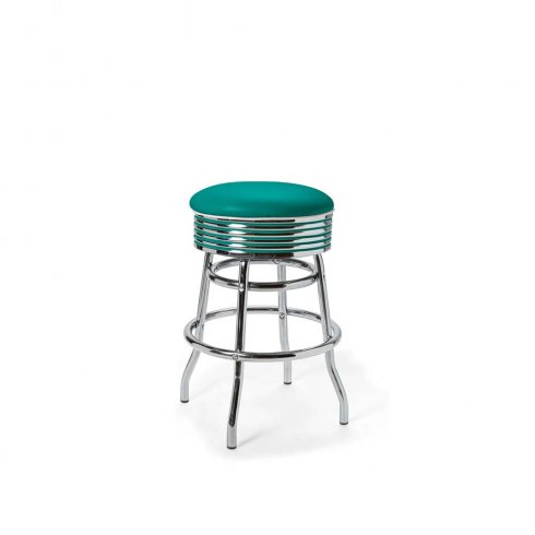 Diner barstol vintage 66 cm utan rygg petrol