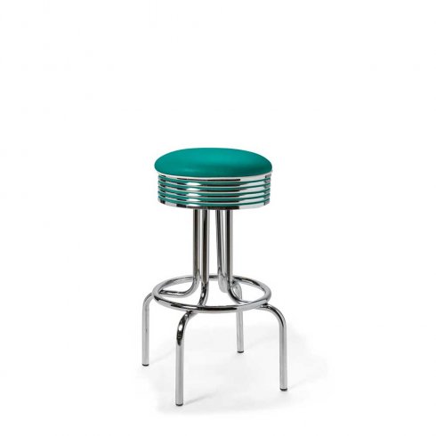 Diner barstol retro utan rygg petrol