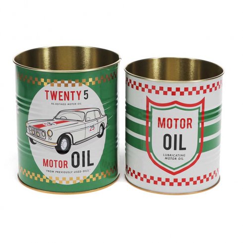 Krukke / blikkboks, 2-pakning Motor Oil