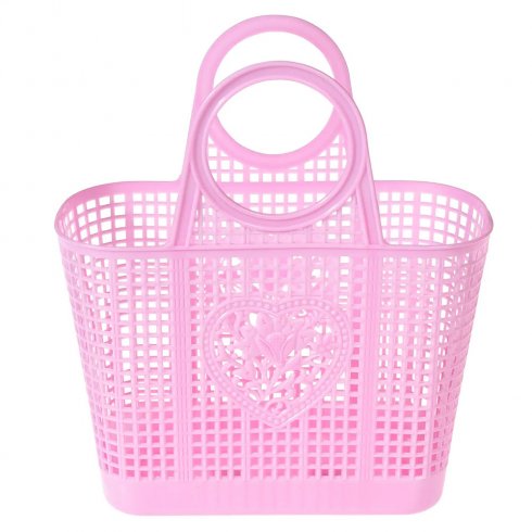 Liten strandveske i plast – Rosa