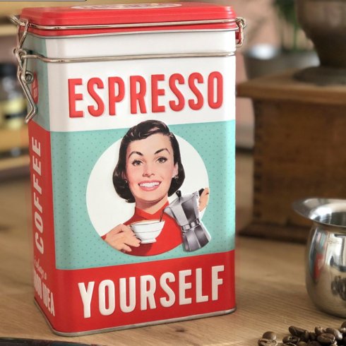 Espresso Yourself-kaffeboks med trykklokk