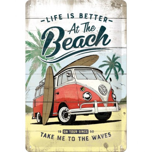 VW Bulli strandskilt 20 x 30 cm