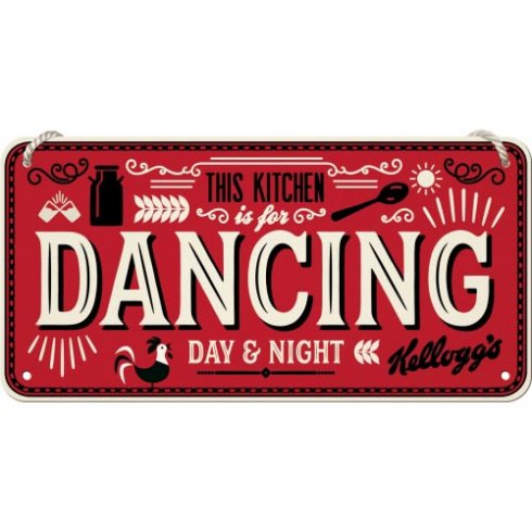 Plateskilt med «Dancing»-henger