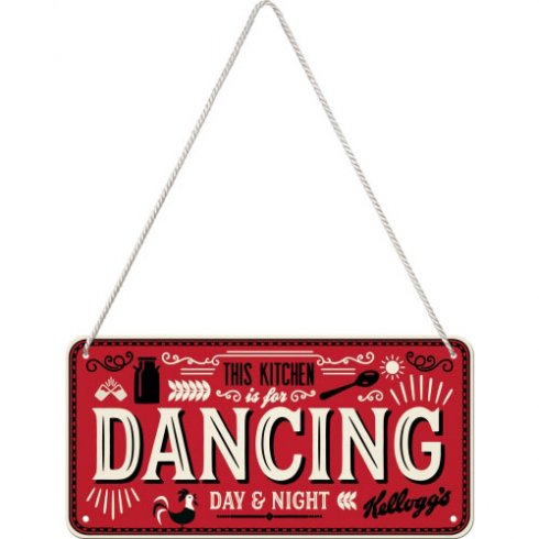 Plateskilt med «Dancing»-henger