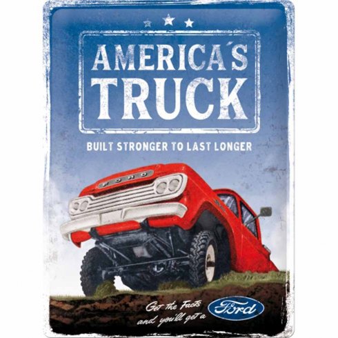 Plateskilt «America's Truck – Built stronger», 30 x 40 cm