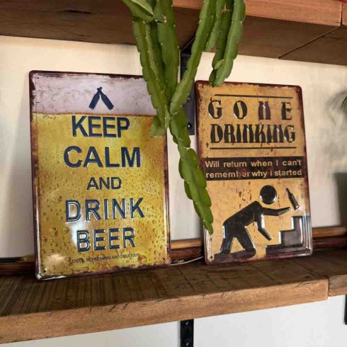 Metallskilt «Keep Calm...» 20 x 30 cm