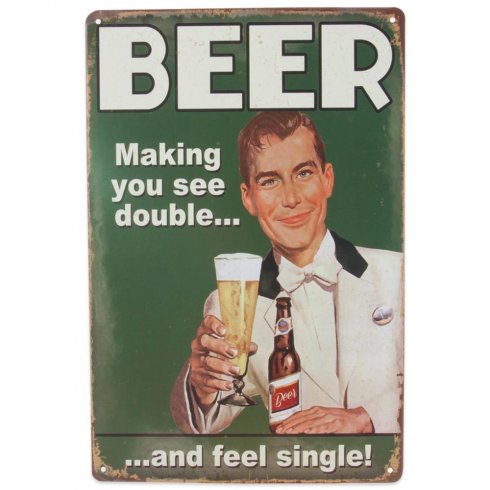 Metallskilt «Beer Making you...» 20 x 30 cm