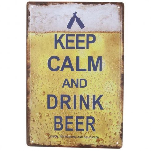Metallskilt «Keep Calm...» 20 x 30 cm