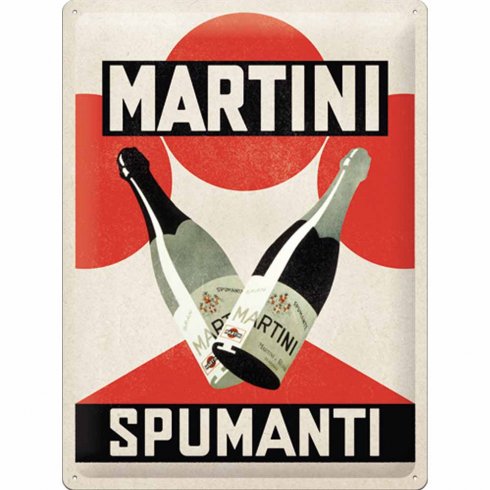 Metallskilt «Martini Spumanti», 30 x 40 cm