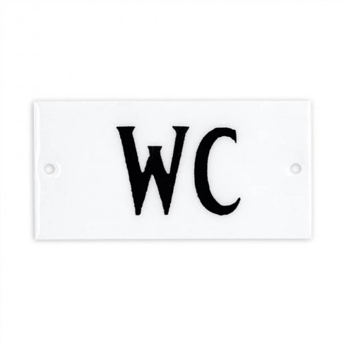 Skilt «WC» 9 x 4,5 cm