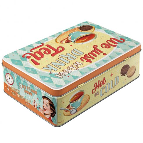 Flat blikkboks «Drink Tea»