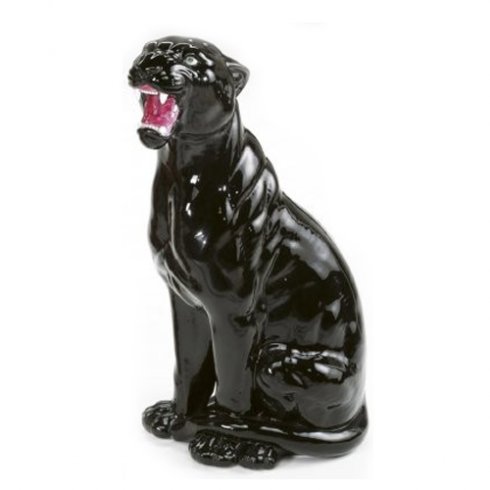 Italiensk porselensfigur av en panter, 86 cm