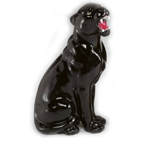 Italiensk porselensfigur av en panter, 62 cm