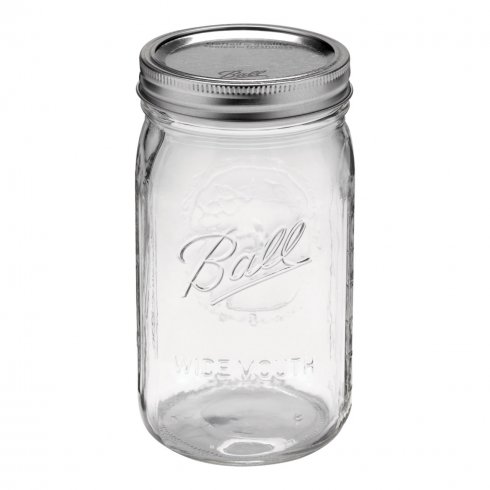Mason-krukke – Quart 0,9 liter – bred åpning