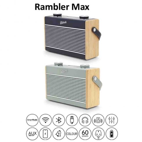 Retroradio Rambler Max Blå/Grå Roberts Radio