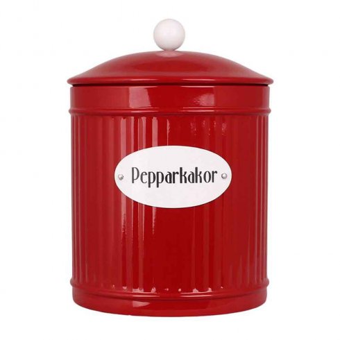 Retro pepperkakeboks Ø 14,5 – Rød
