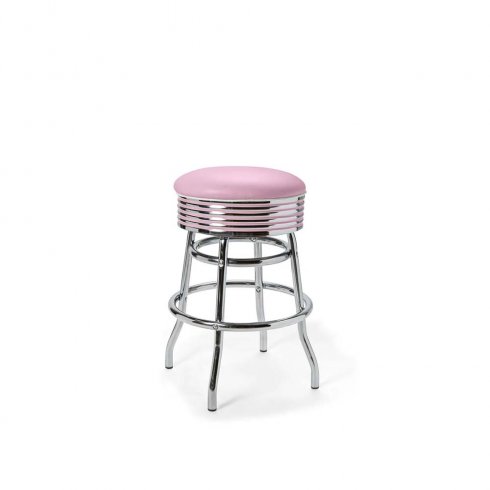 Diner barstol vintage 66 cm utan rygg rosalila