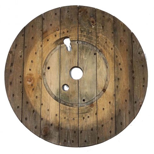 Bordplate av kabeltrommel, Ø 80 cm