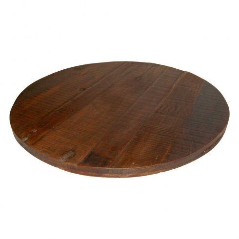 Rund bordplate i gjenvunnet tre, Ø 70 cm