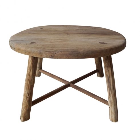 Rundt salongbord i paterinat-tre, Ø 70 cm, Trademark Living