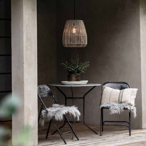 Saigon taklampe natur/grå utendørs – Pr Home