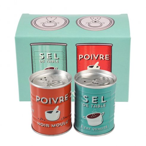 Salt- og pepperkar i metall Sel og Poivre