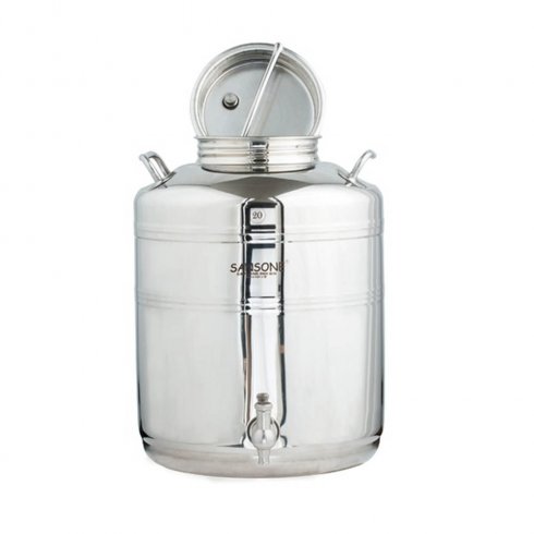 Vannbeholder 20 liter, rustfritt stål, Sansone