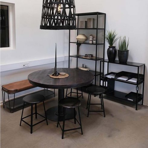 Seattle metallhylle, svart, lav – Trademark Living