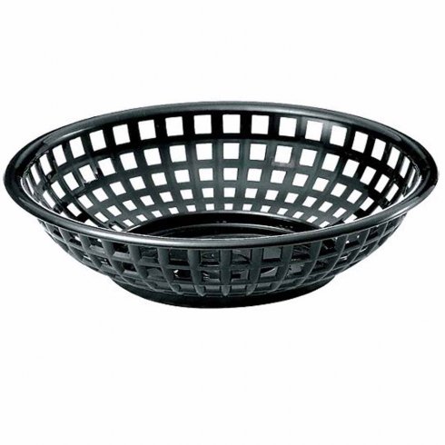 Serveringskurv, rund, svart (dinerbasket)