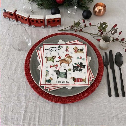 Juleservietter «Mery Woofmas»