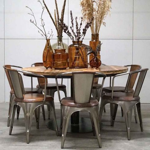 Spisestol «Living Shiny» med skinn fra Trademark Living