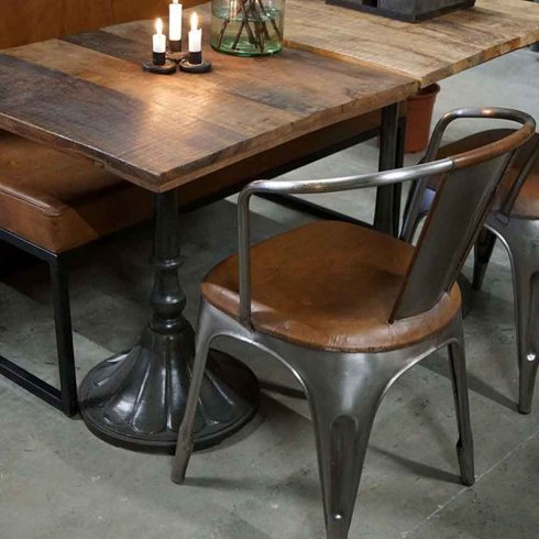 Spisestol «Living Shiny» med skinn fra Trademark Living