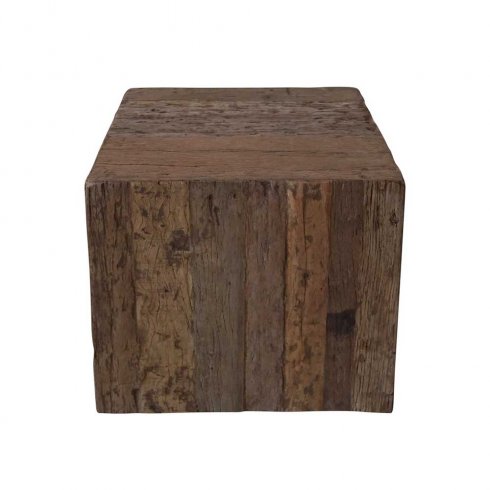Sidebord i tre «Kub» med hjul, 45 x 45 cm, Trademark Living