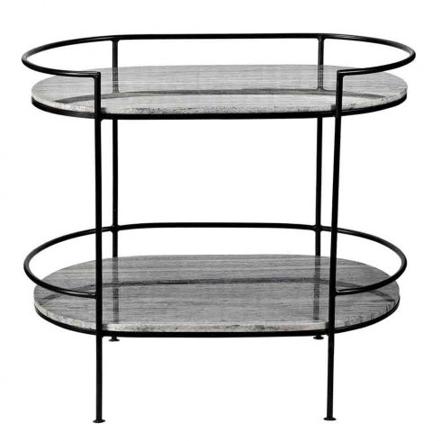 Sidebord/barbord i jern og marmor fra Trademark Living