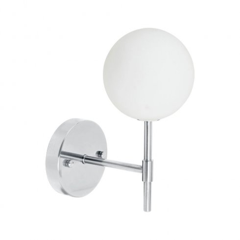 Sigma S vegglampe, krom og opal, 25 cm – Pr Home