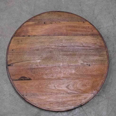 Rund bordplate i gjenvunnet tre, Ø 60 cm