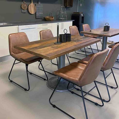 Stilig bordplate i gjenvunnet tre, 130 x 70 cm