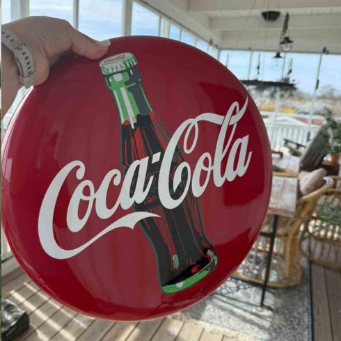 Coca-Cola-plateskilt, Ø 41 cm