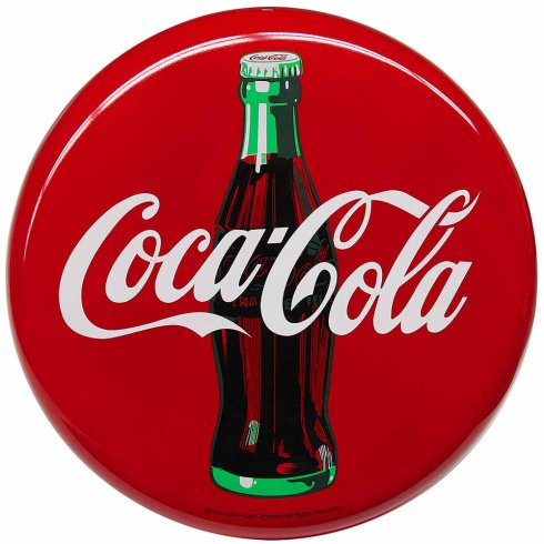 Coca-Cola-plateskilt, Ø 41 cm