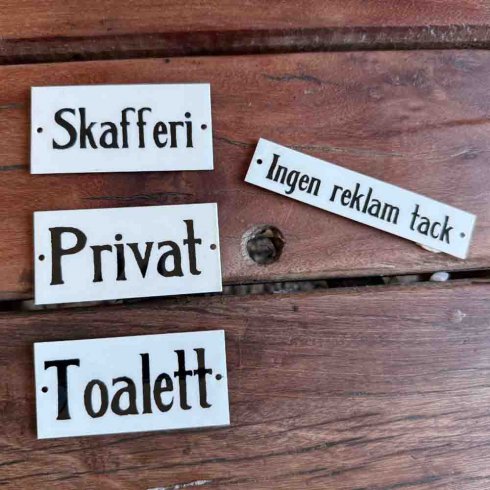 Skilt PRIVAT 9 x 4,5 cm