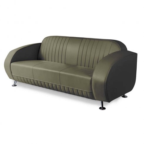 Enfarget sofa i amerikansk diner-stil med høy rygg