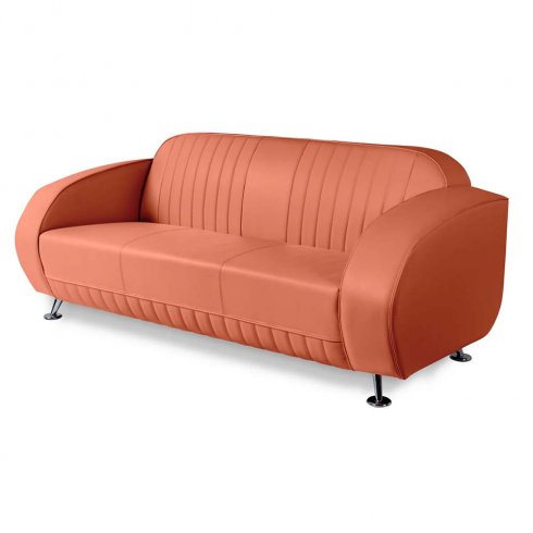 Enfarget sofa i amerikansk diner-stil med høy rygg