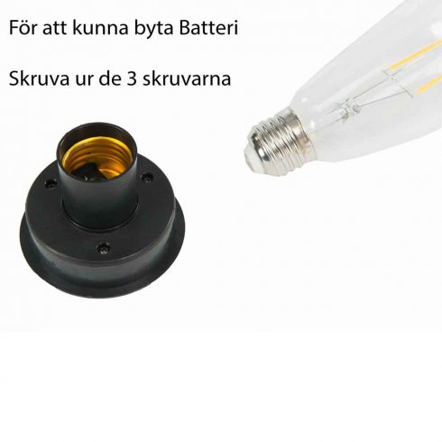 Solcellelampe 18,5 cm