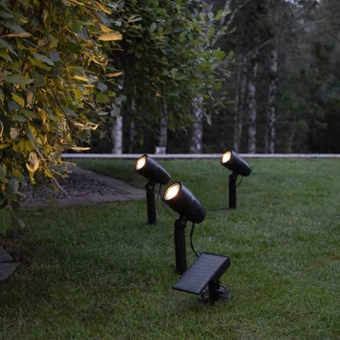 Solcelledrevne spotlys Powerspot x 3 stk.