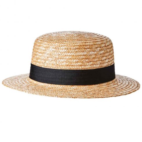 Solhatt, rett, med bånd