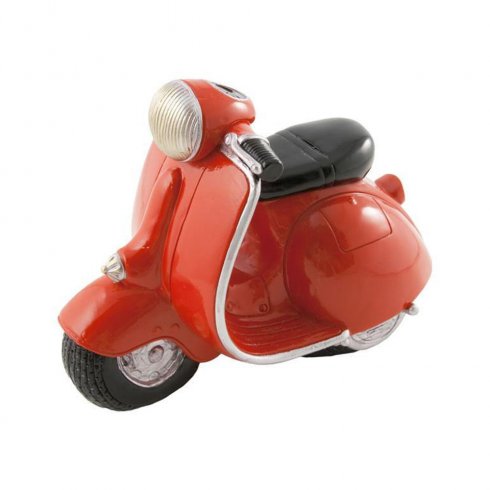 Sparebøsse, rød scooter