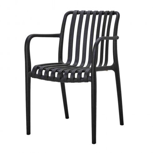 Ravello lenestol med armlener, svart