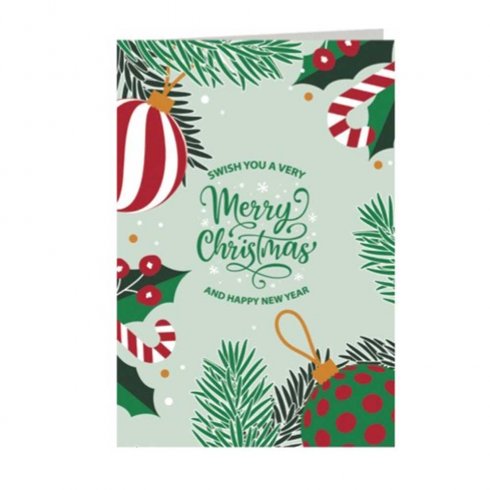 Dobbel julekort: Swish you a very Merry Christmas