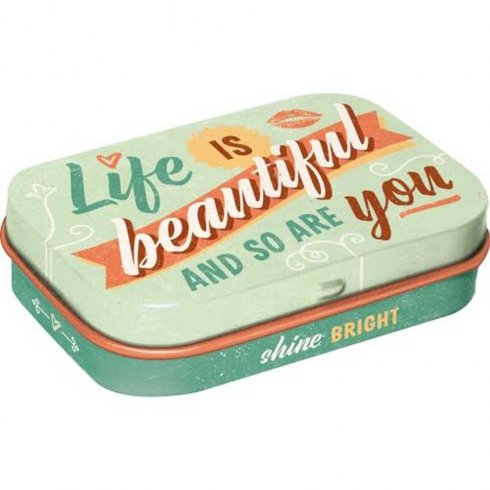 Pillerask «Life is beautiful» – med myntepastiller