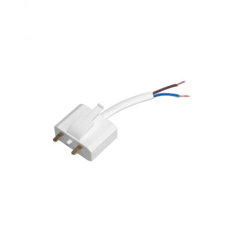 Takkontakt DCL 20 cm Hvit kabel Ujordet